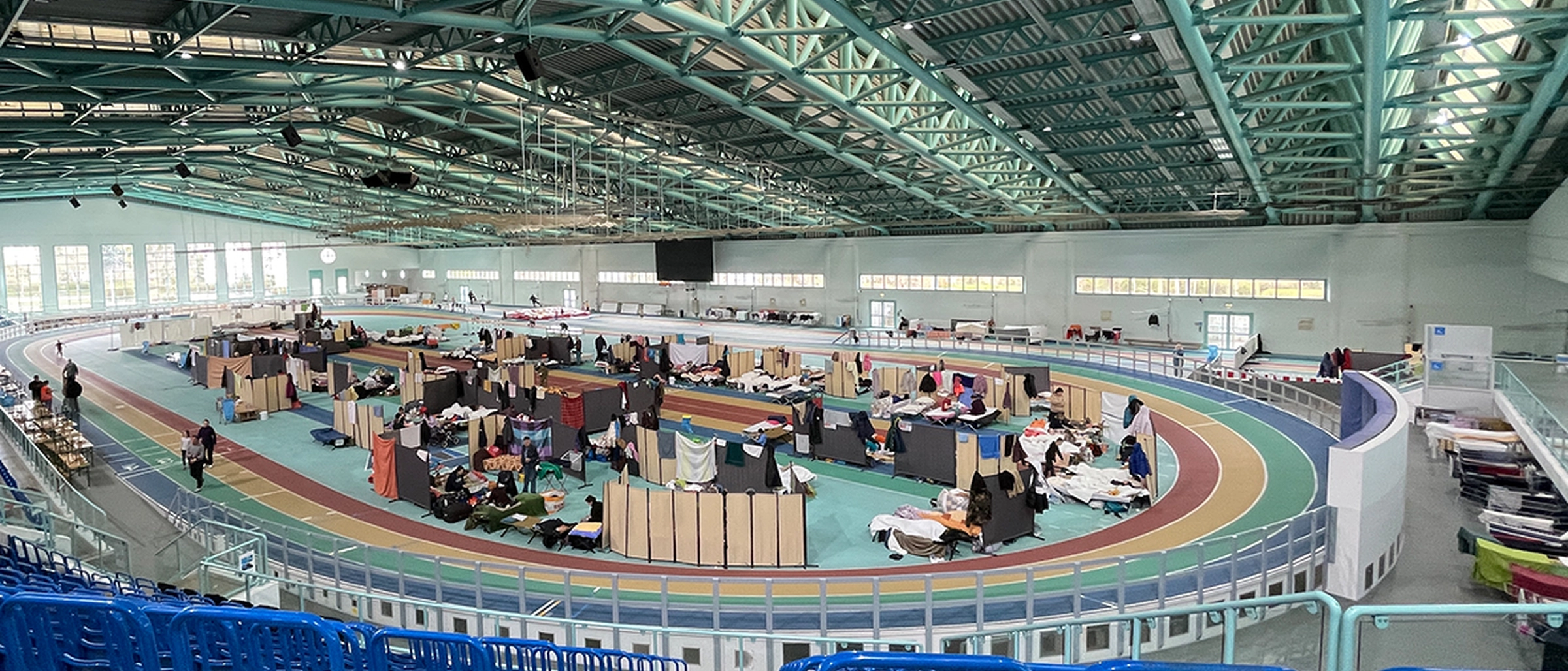 Blick in die Sporthalle Blick in die Sporthalle